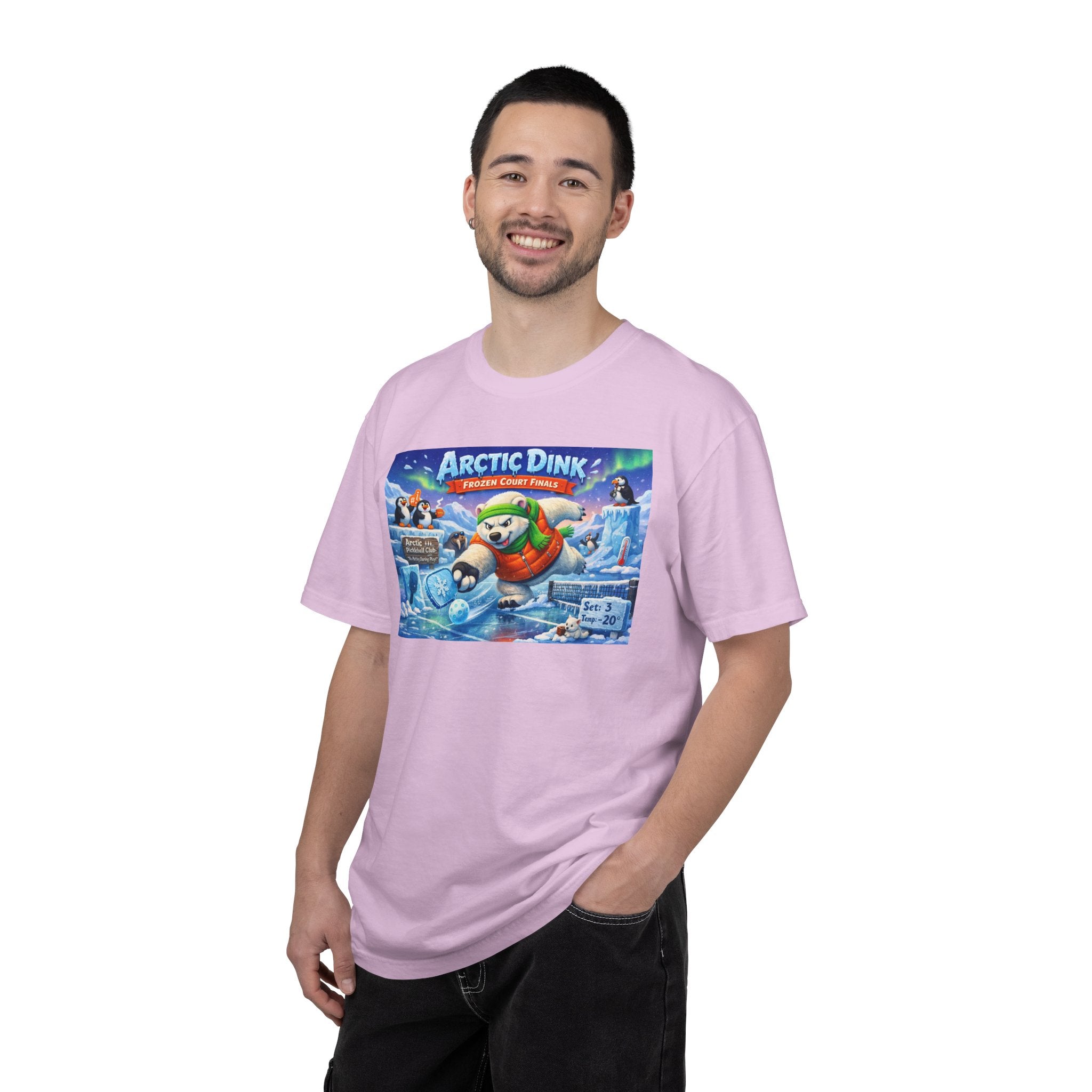 Arctic Dink Polar Bear Pickleball T-Shirt | Retro Game Art