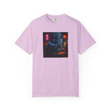 Neon Cyber Cat Sushi Shibuya T-shirt | Dark Alley Japanese Streetwear