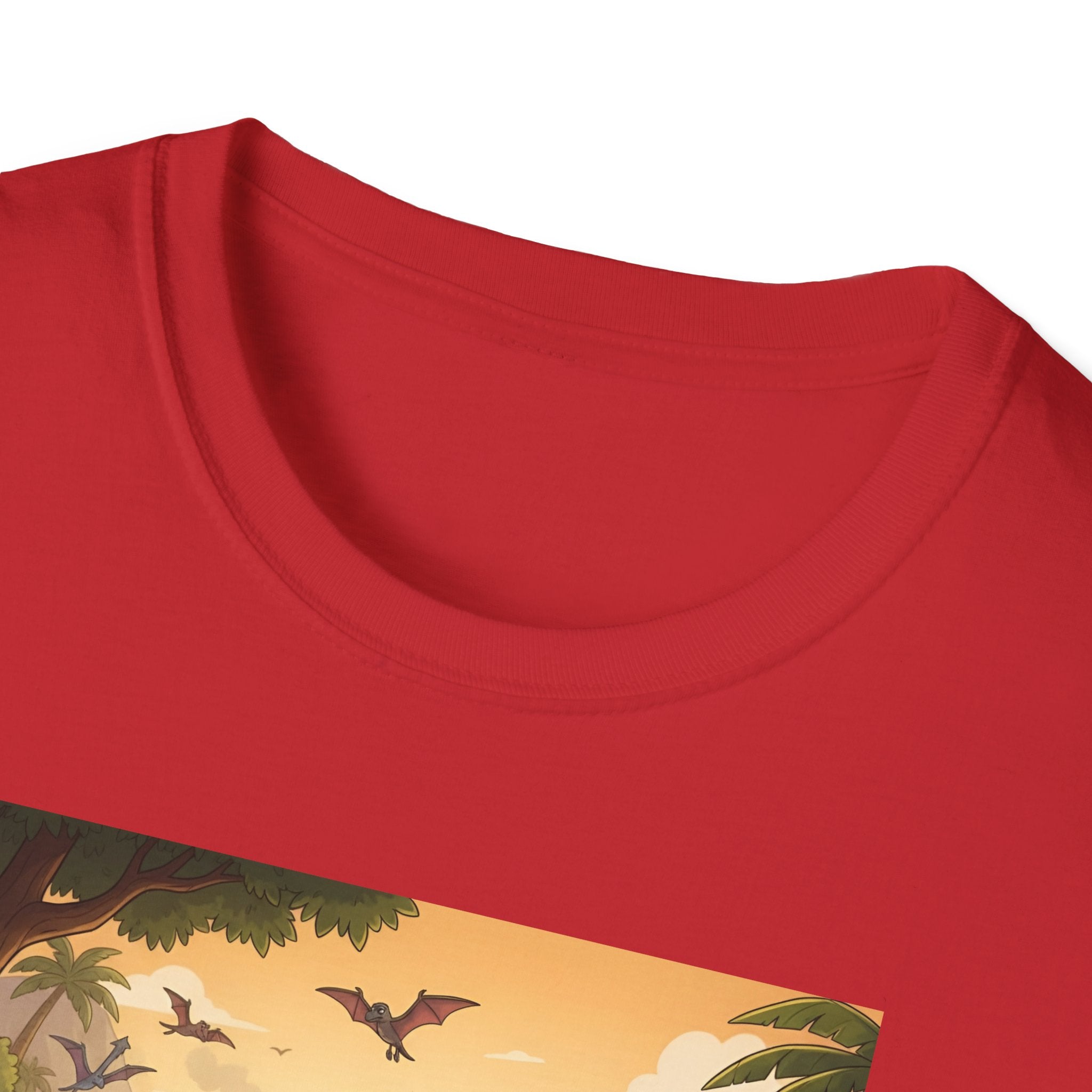 Jurassic Pickleball Club | Retro Tropical Dino Illustration T-Shirt