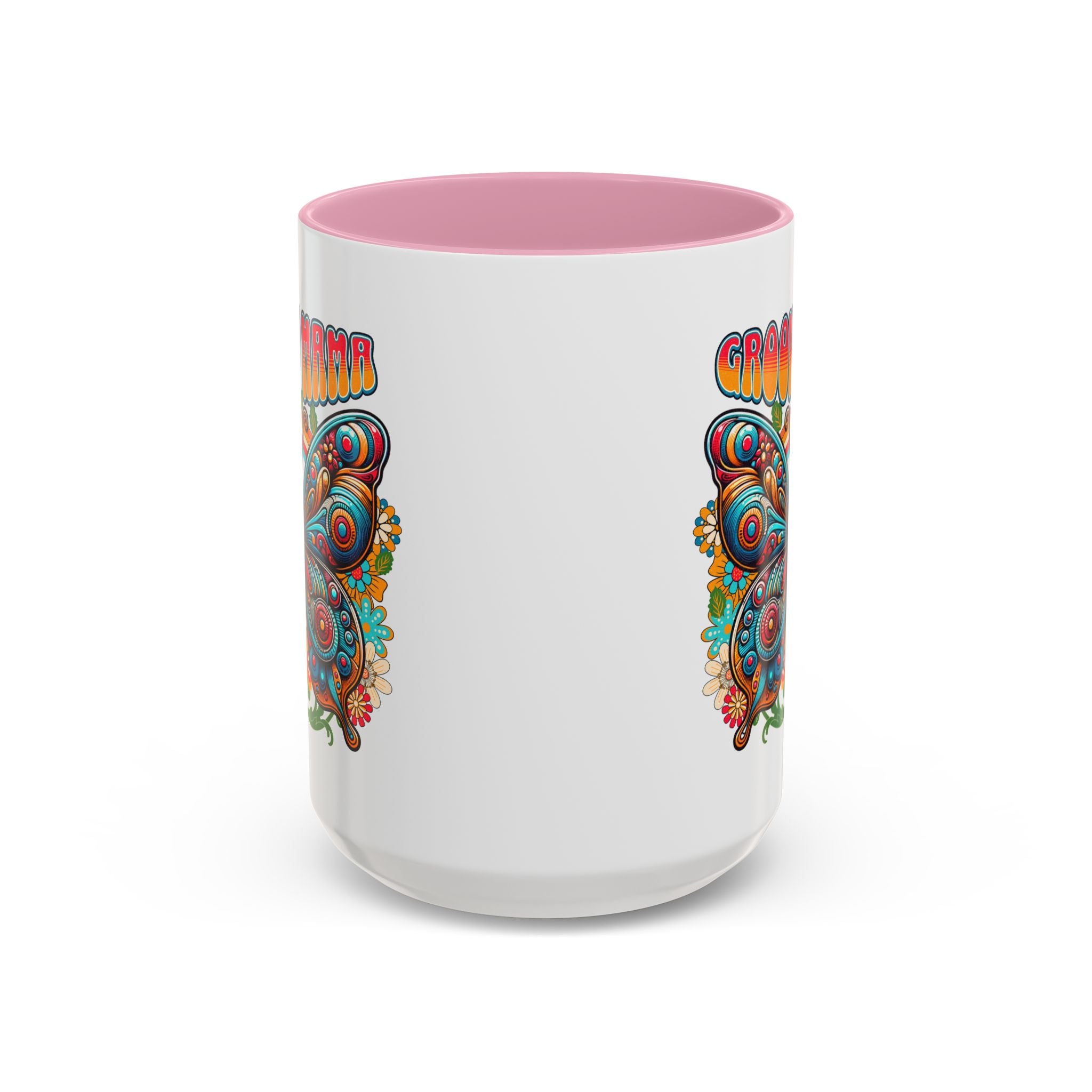 Groovy Mama Butterfly Mug | Retro Psychedelic Floral Design