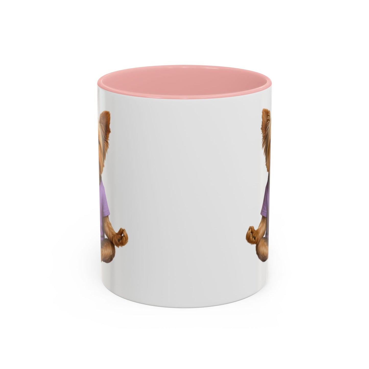 Meditating Yorkshire Terrier Mug | Accent Coffee Mug 11oz 15oz