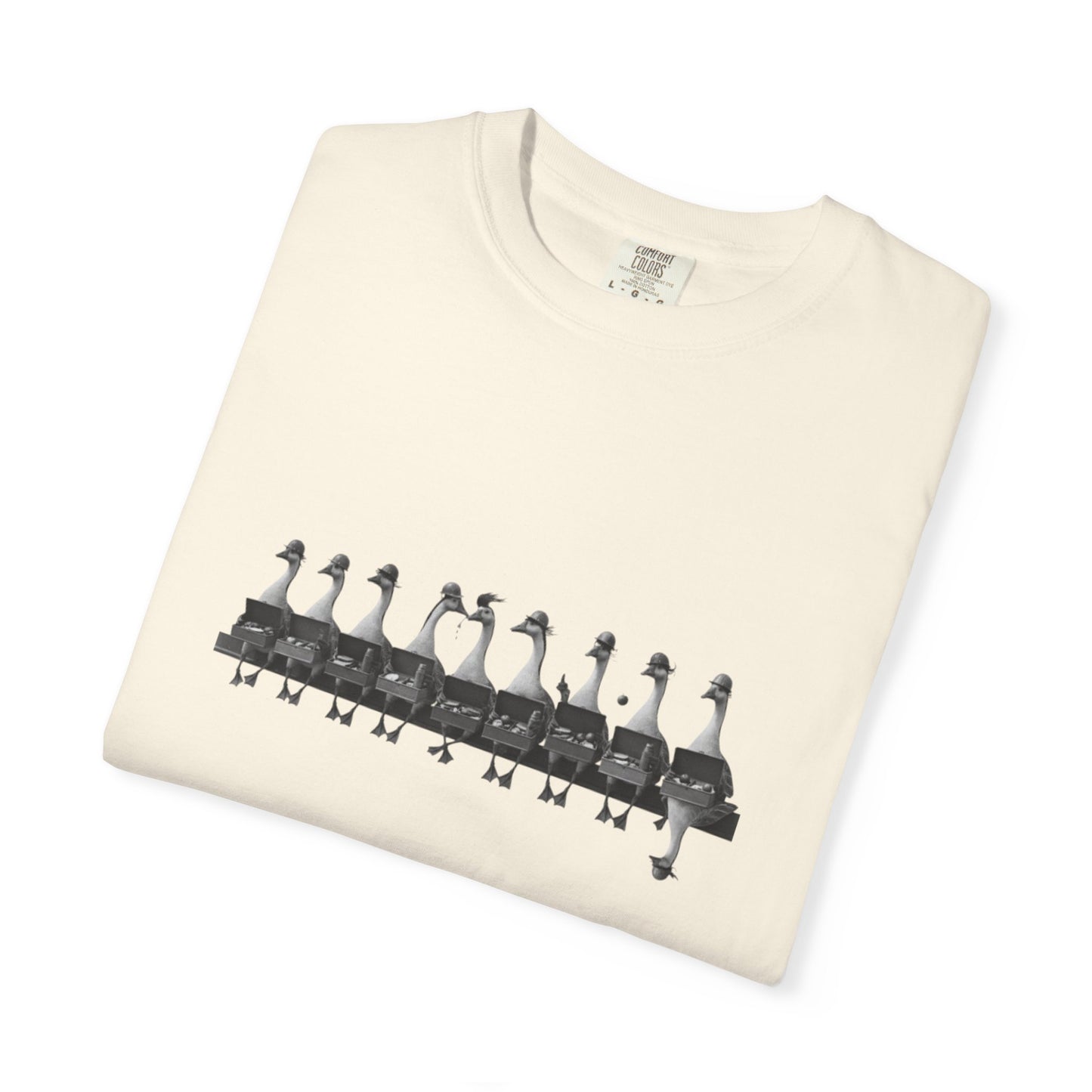 Lunch on a Skyscraper Geese Edition T-shirt | NYC Black and White Photo