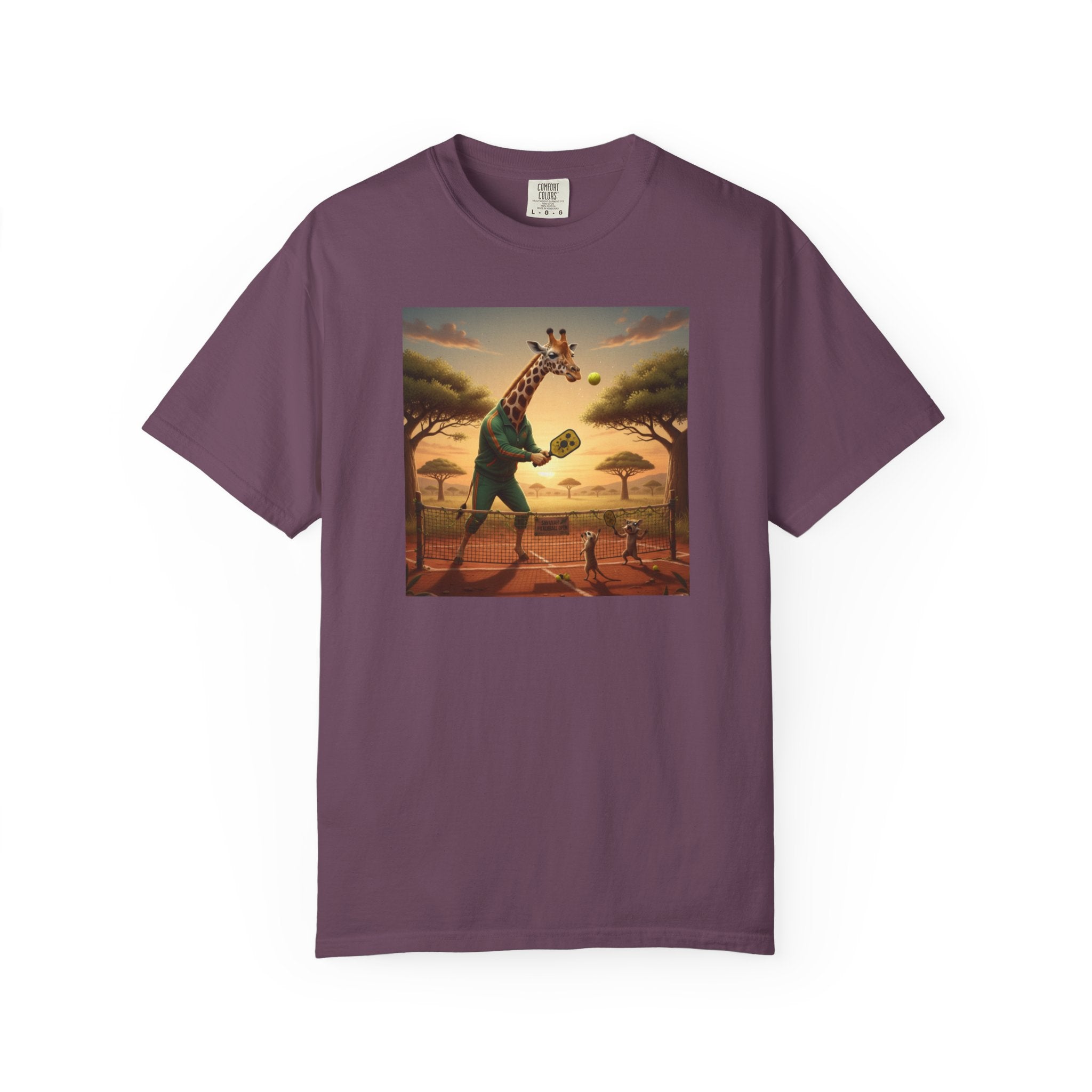 Long-Neck Larry  Pickleballer Unisex Garment-Dyed T-shirt