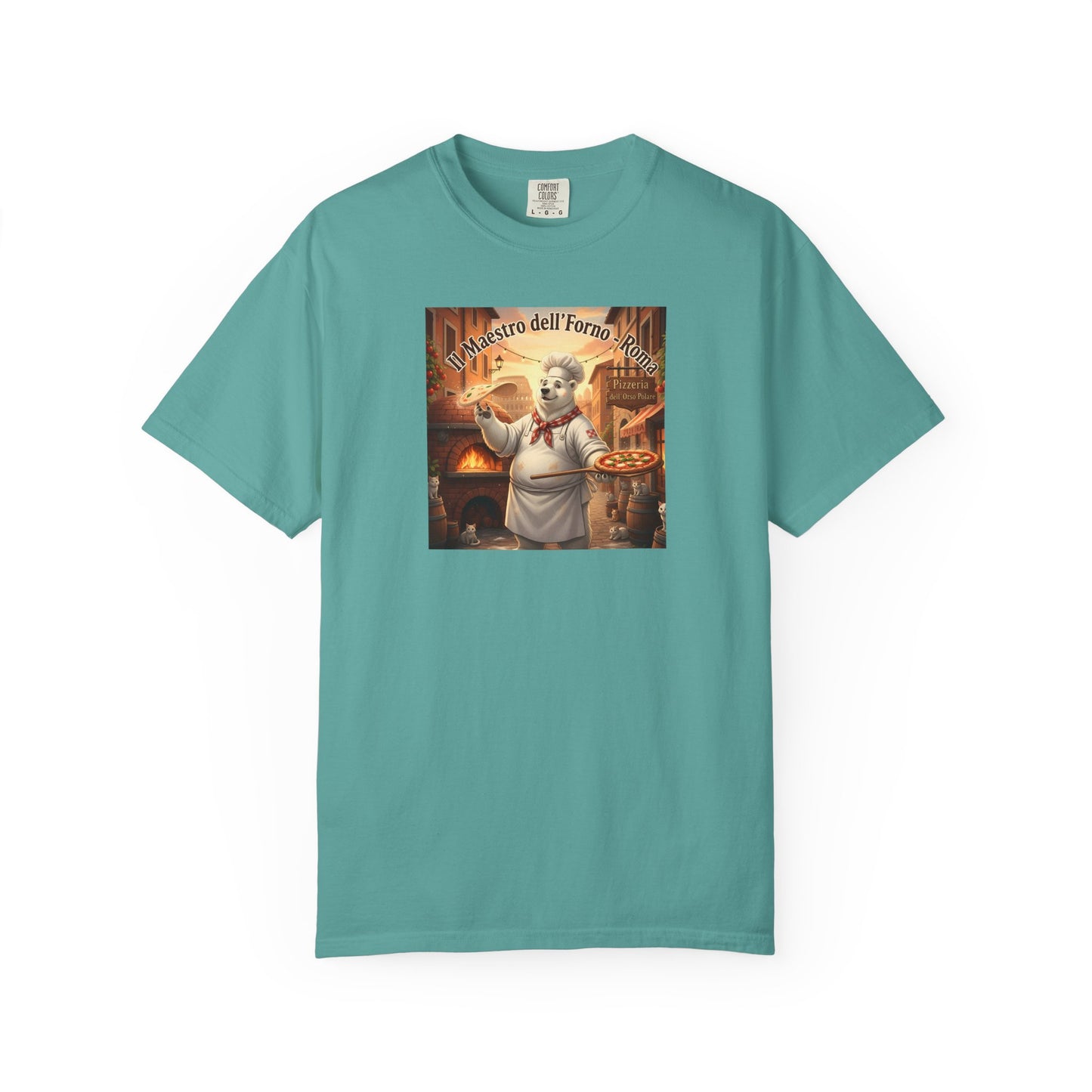 Polar Bear Italian Bakery Chef Pizza Maestro T-shirt | Vintage Pizzeria Illustration