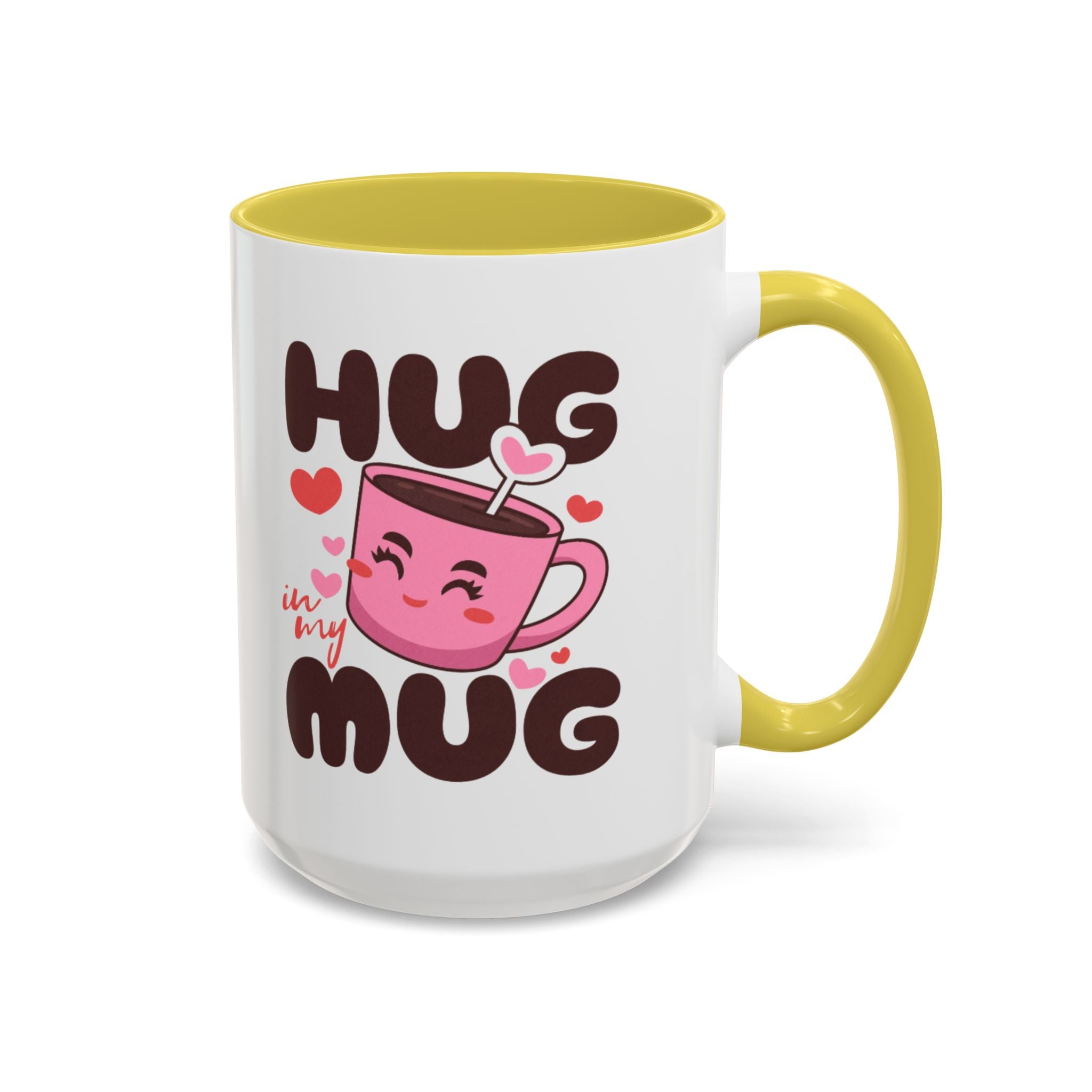 Hug in My Mug Mug | Cute Pink Cup, Heart Coffee Design
