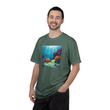 Clownfish Reef Scene T-shirt | Underwater Coral Ocean Illustration