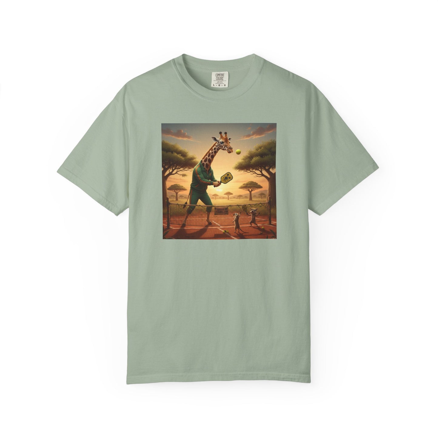 Long-Neck Larry  Pickleballer Unisex Garment-Dyed T-shirt