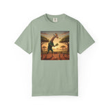 Long-Neck Larry  Pickleballer Unisex Garment-Dyed T-shirt