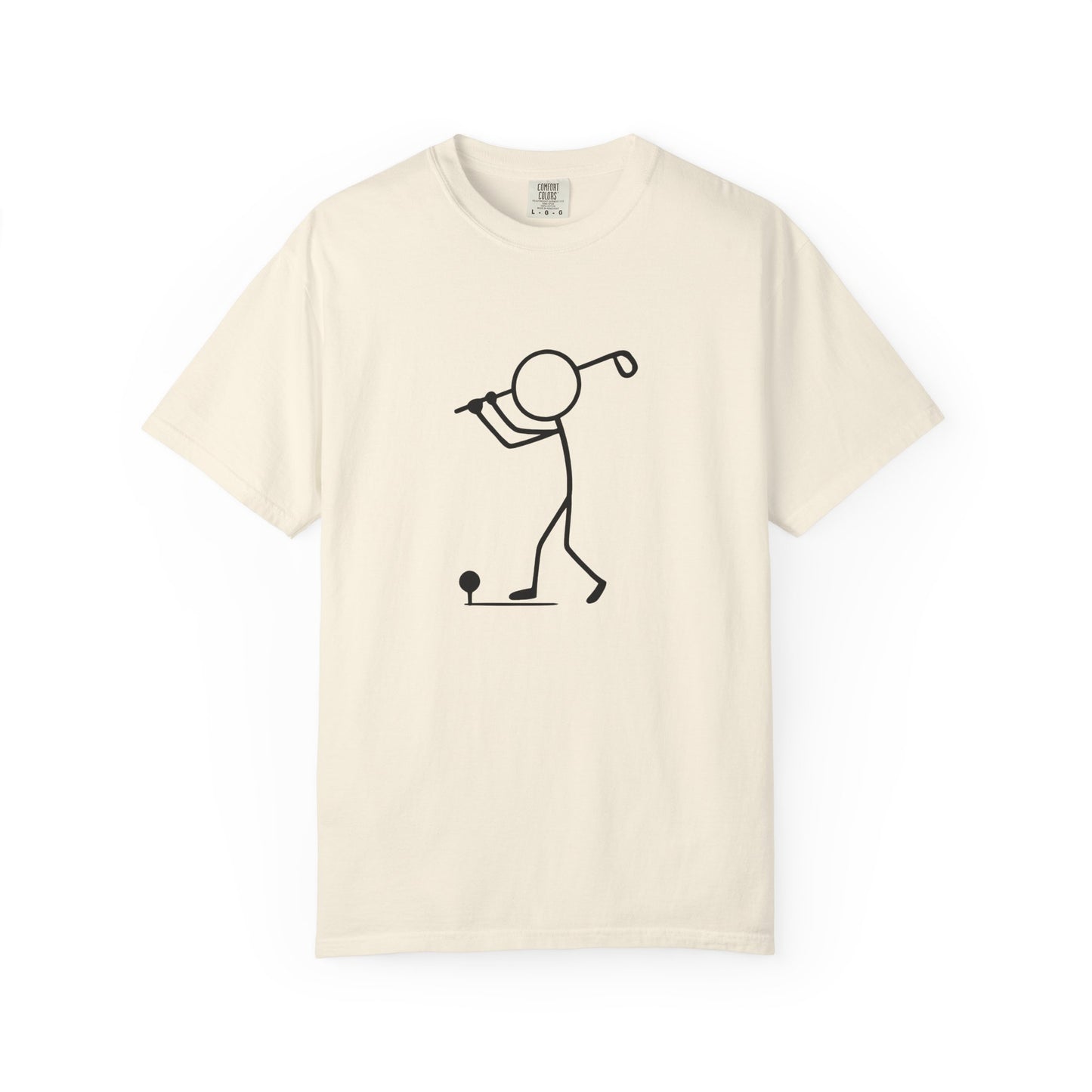 Stick Figure Golfer T-Shirt | Golf Outline Graphic Tee