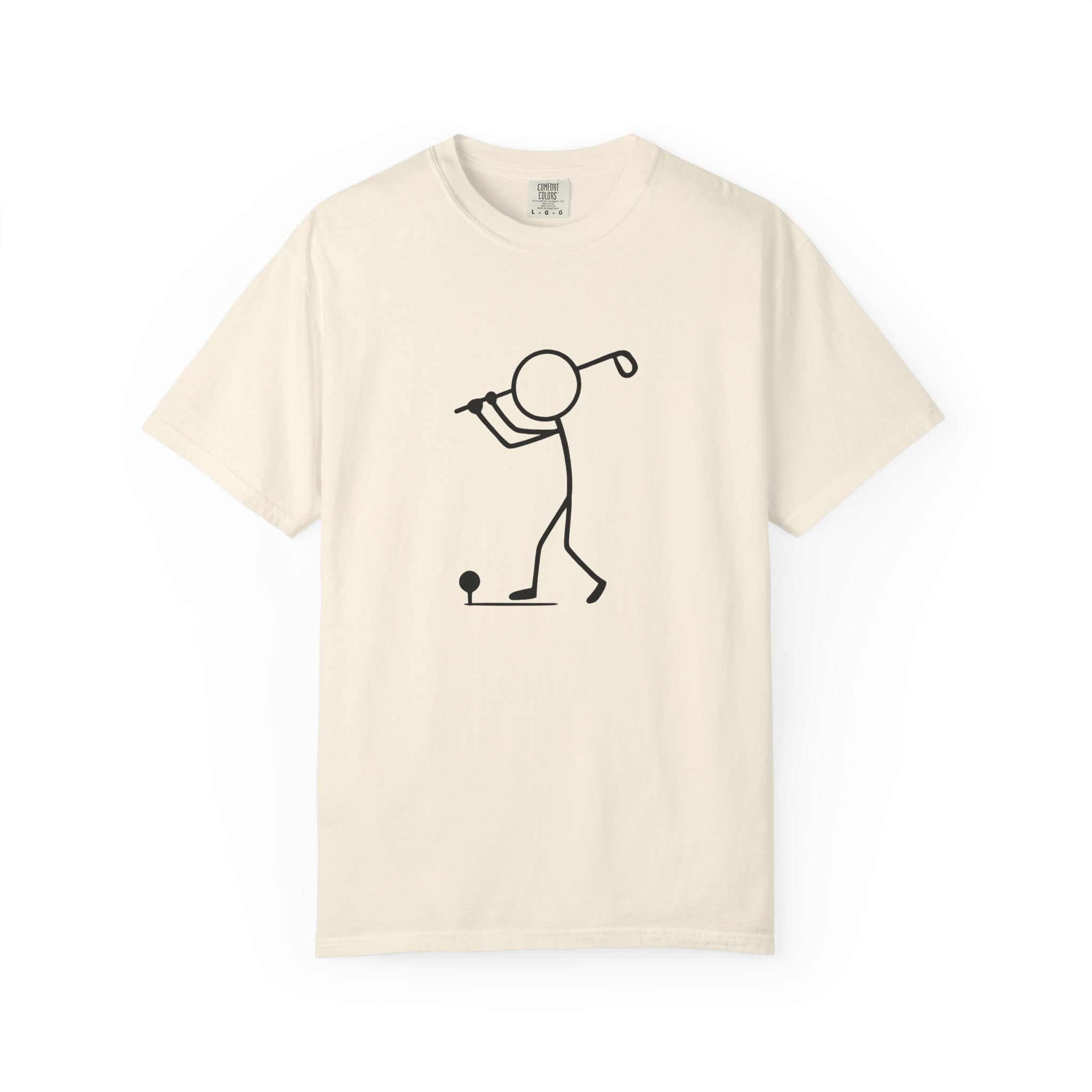 Stick Figure Golfer T-Shirt | Golf Outline Graphic Tee