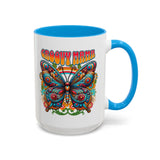 Groovy Mama Butterfly Mug | Retro Psychedelic Floral Design