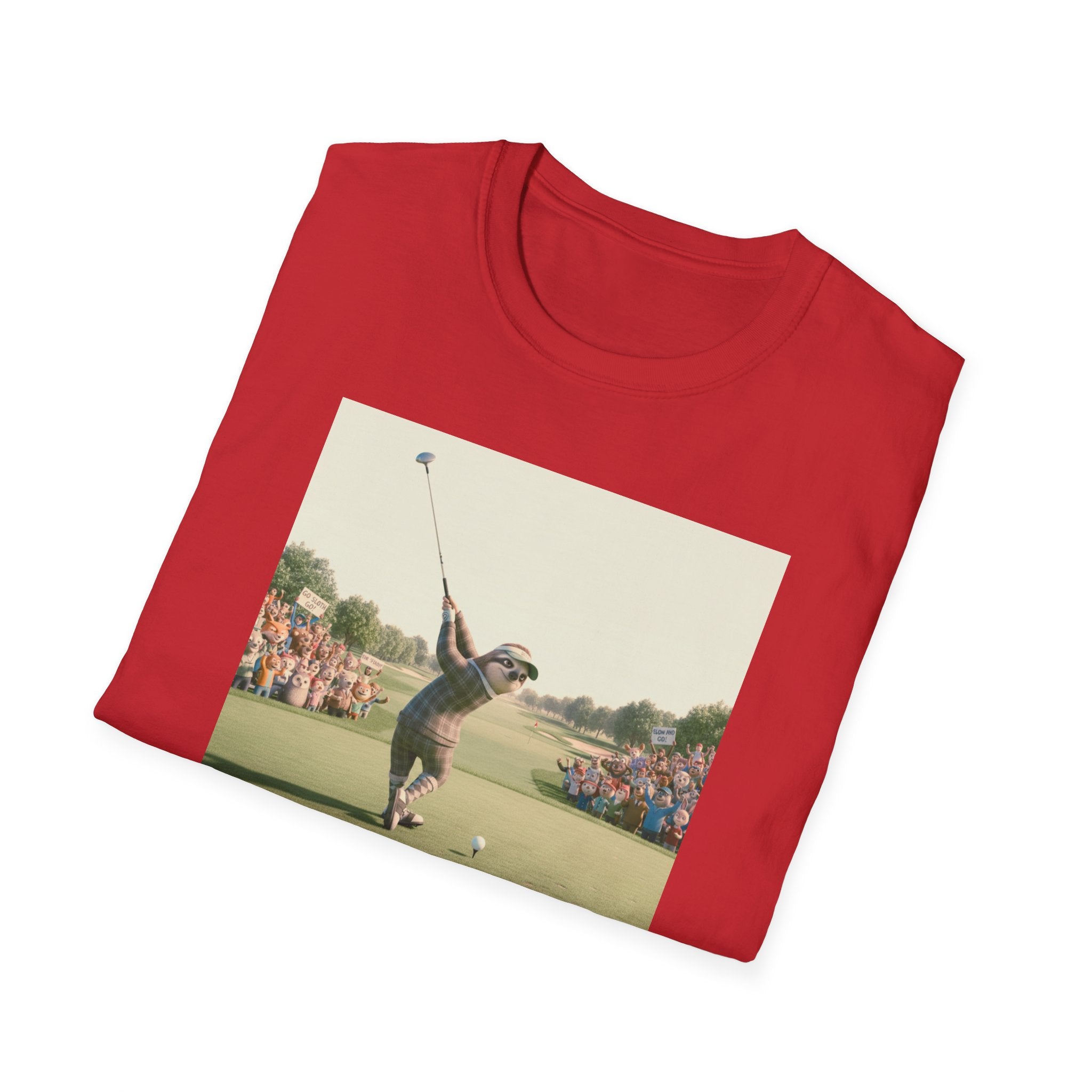 Sloth Golfer 3D Animation T-Shirt | Cinematic CGI Sporting Character
