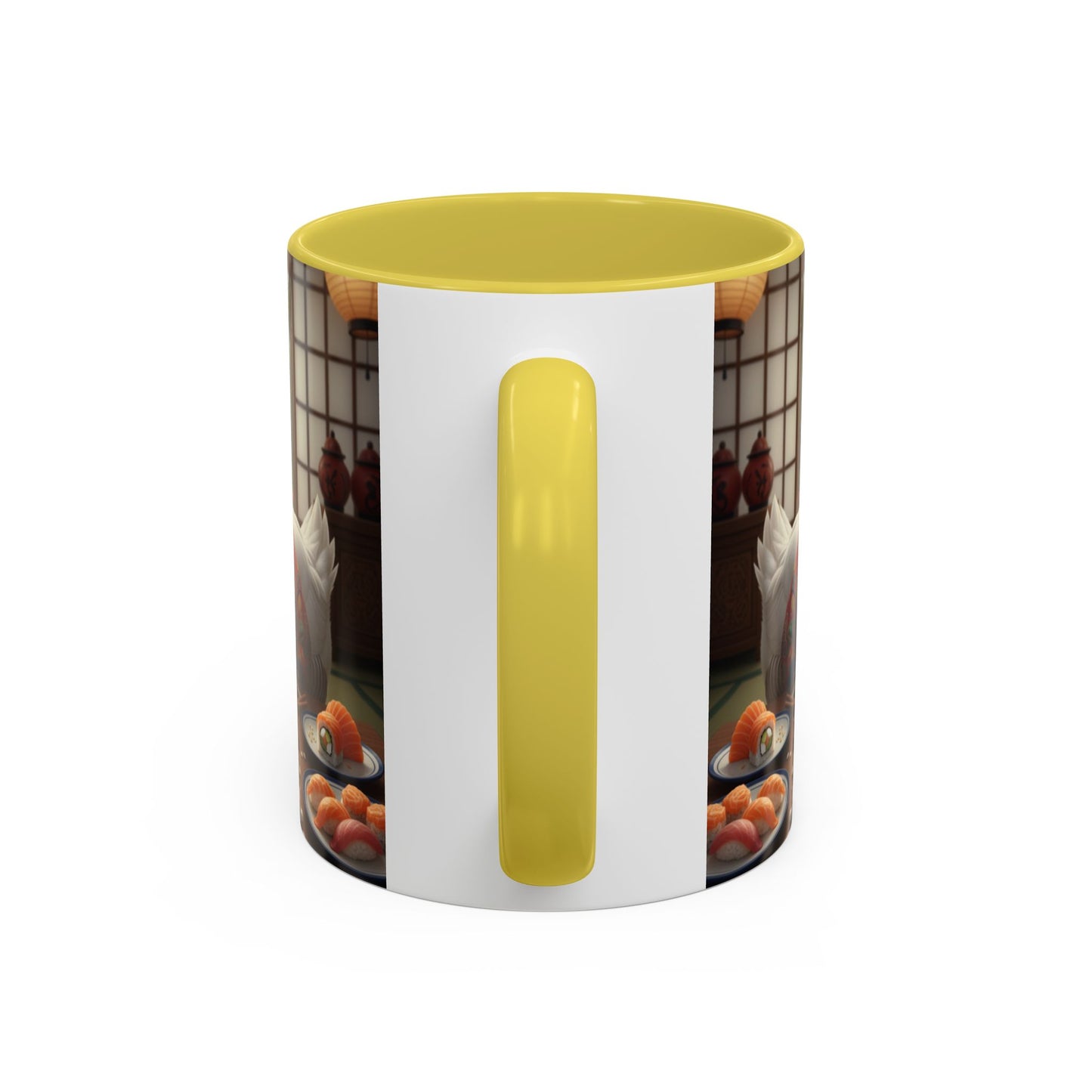 Goose with Sushi Mug | Japanese Tea Room Illustration