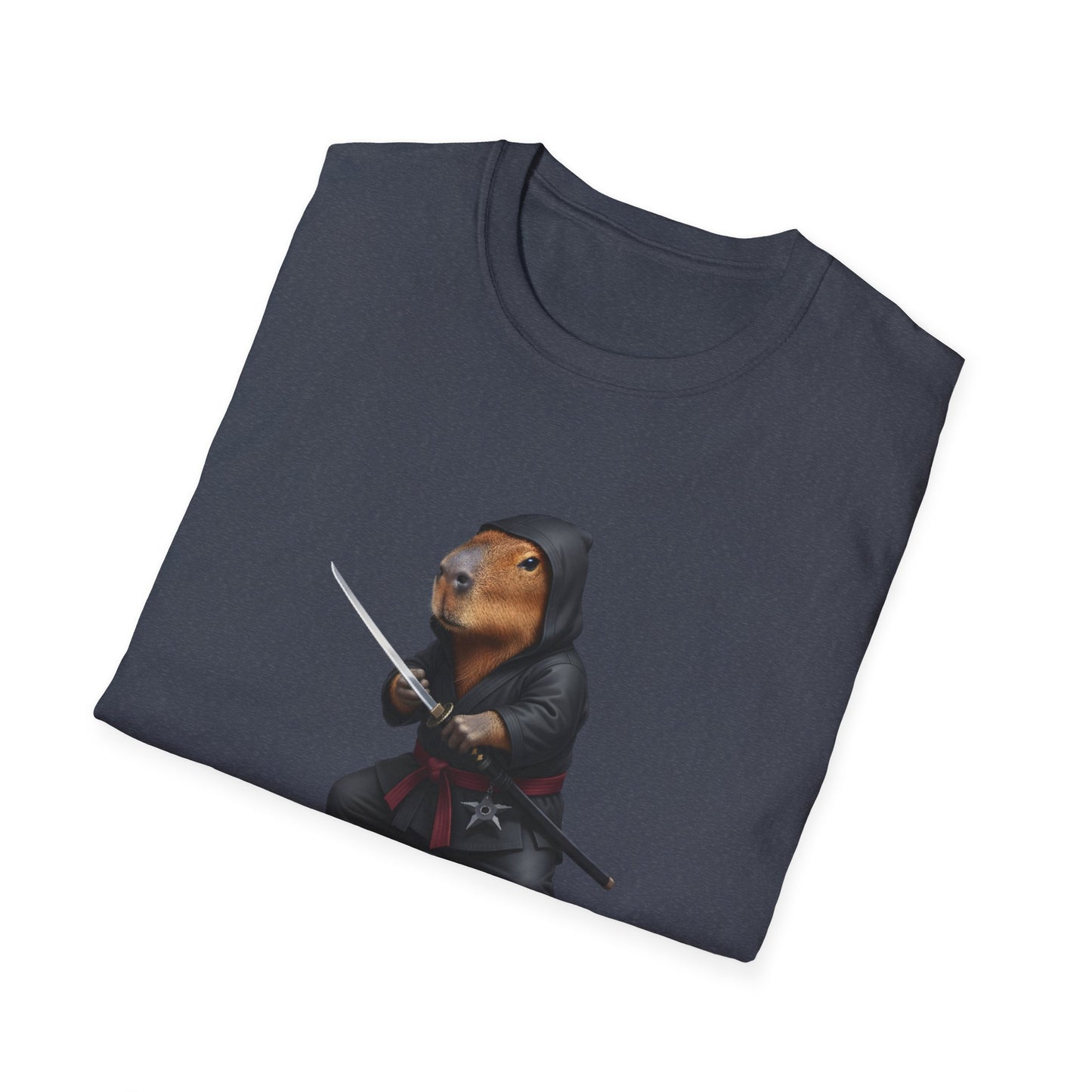 Stealthy Capybara Warrior T-Shirt | Zen Assassin Tactical Capy