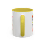 Morning Coffee Mug | Retro Cartoon Coffee Cup, Colorful Ceramic