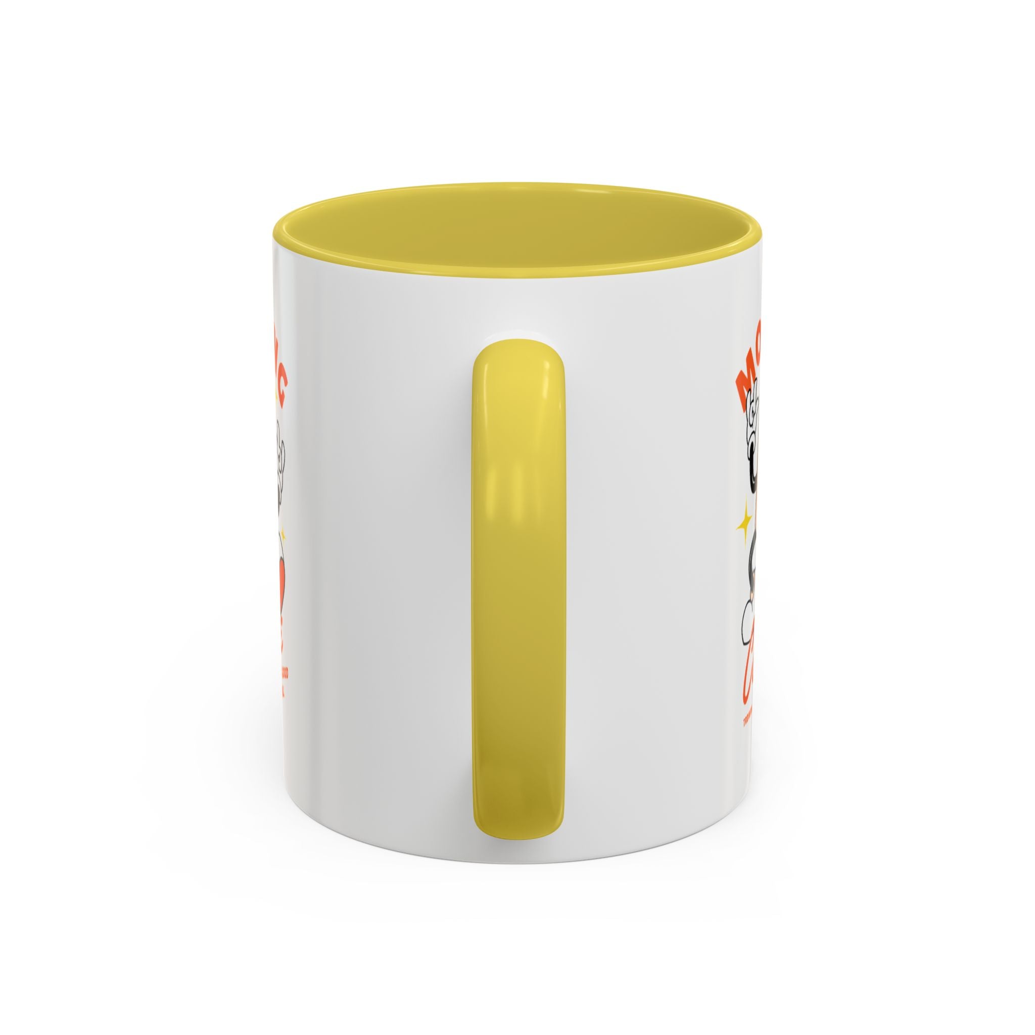 Morning Coffee Mug | Retro Cartoon Coffee Cup, Colorful Ceramic