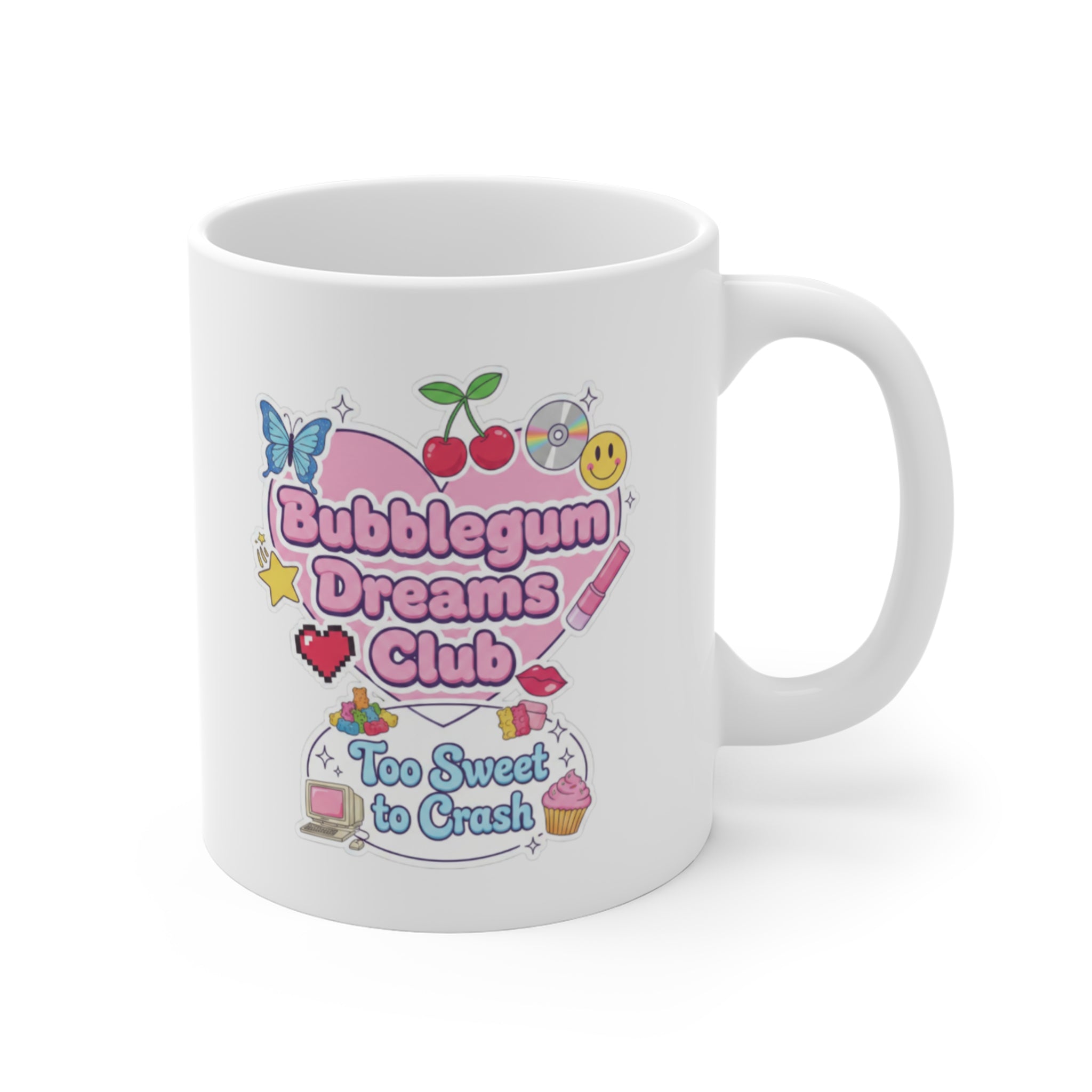 Bubblegum Dreams Club Mug | Cute Pastel Cherry Candy Design