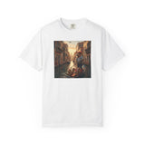 Capybara Venice Gondola Sunset T-shirt | Scenic Canal Travel Art
