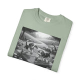 Pickleball Beagle Puppies T-shirt | Monochrome Dog Art