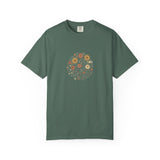 Autumn Wildflower Bouquet T-Shirt | Floral Circle Illustration
