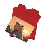 Dink Responsibly Pickleball Capybara Tee | Funny Animal Sports Art