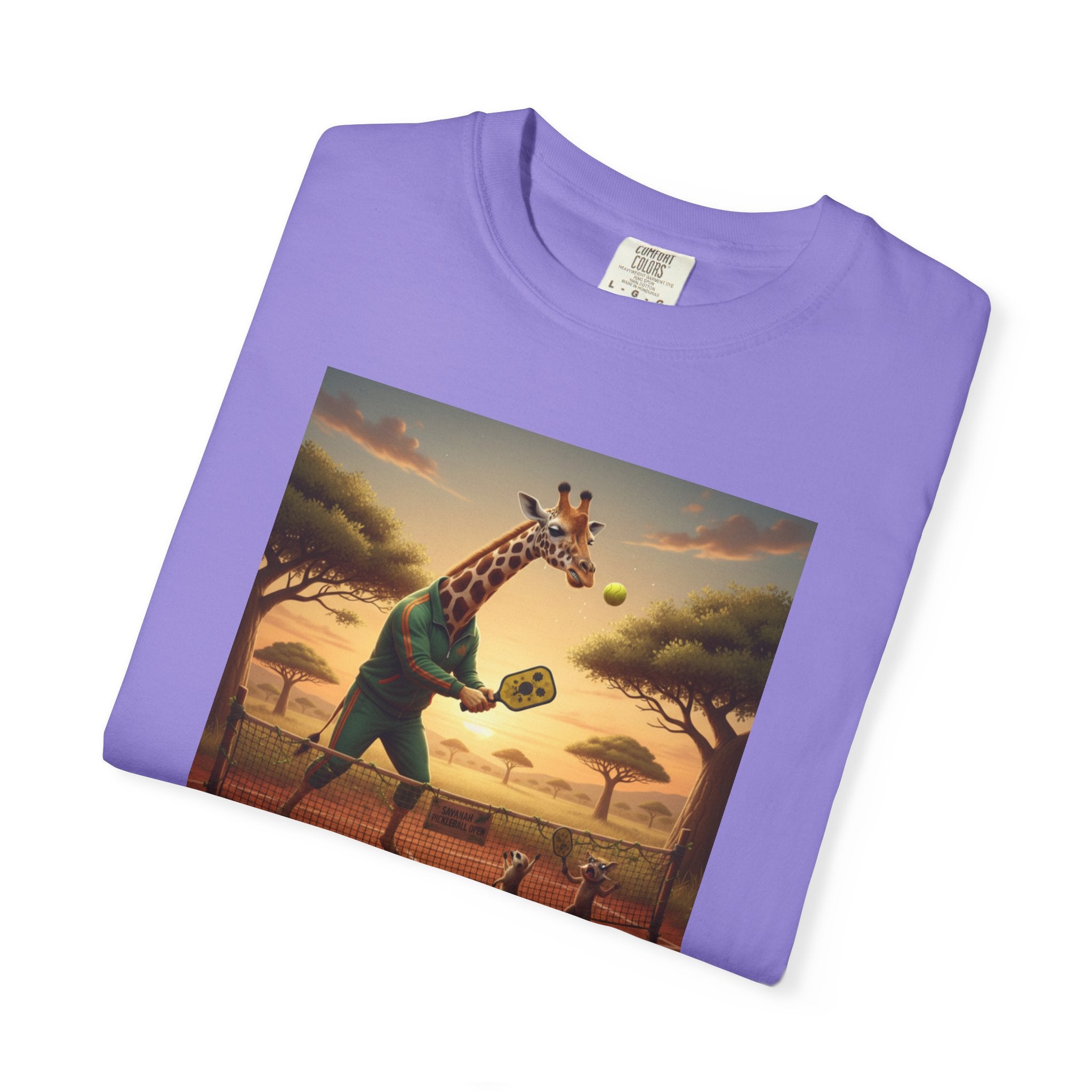 Long-Neck Larry  Pickleballer Unisex Garment-Dyed T-shirt