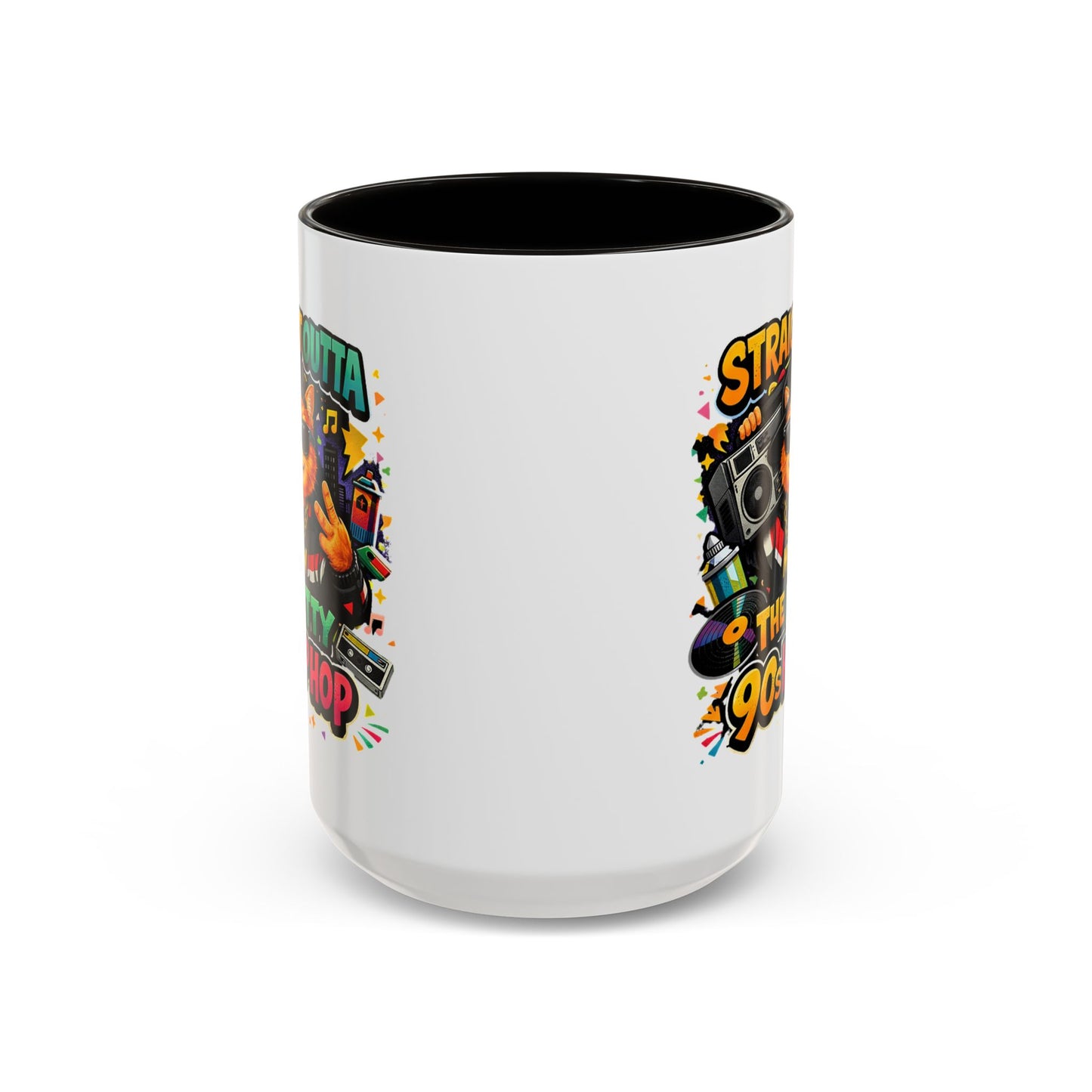 Straight Outta Meow The Kitty 90s Hip Hop Mug | Color Accent