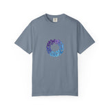 Blue Purple Butterfly Wreath T-shirt | Floral Circle Tee