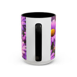 Purple Daisy Floral Mug | Accent Coffee Mug 11oz 15oz