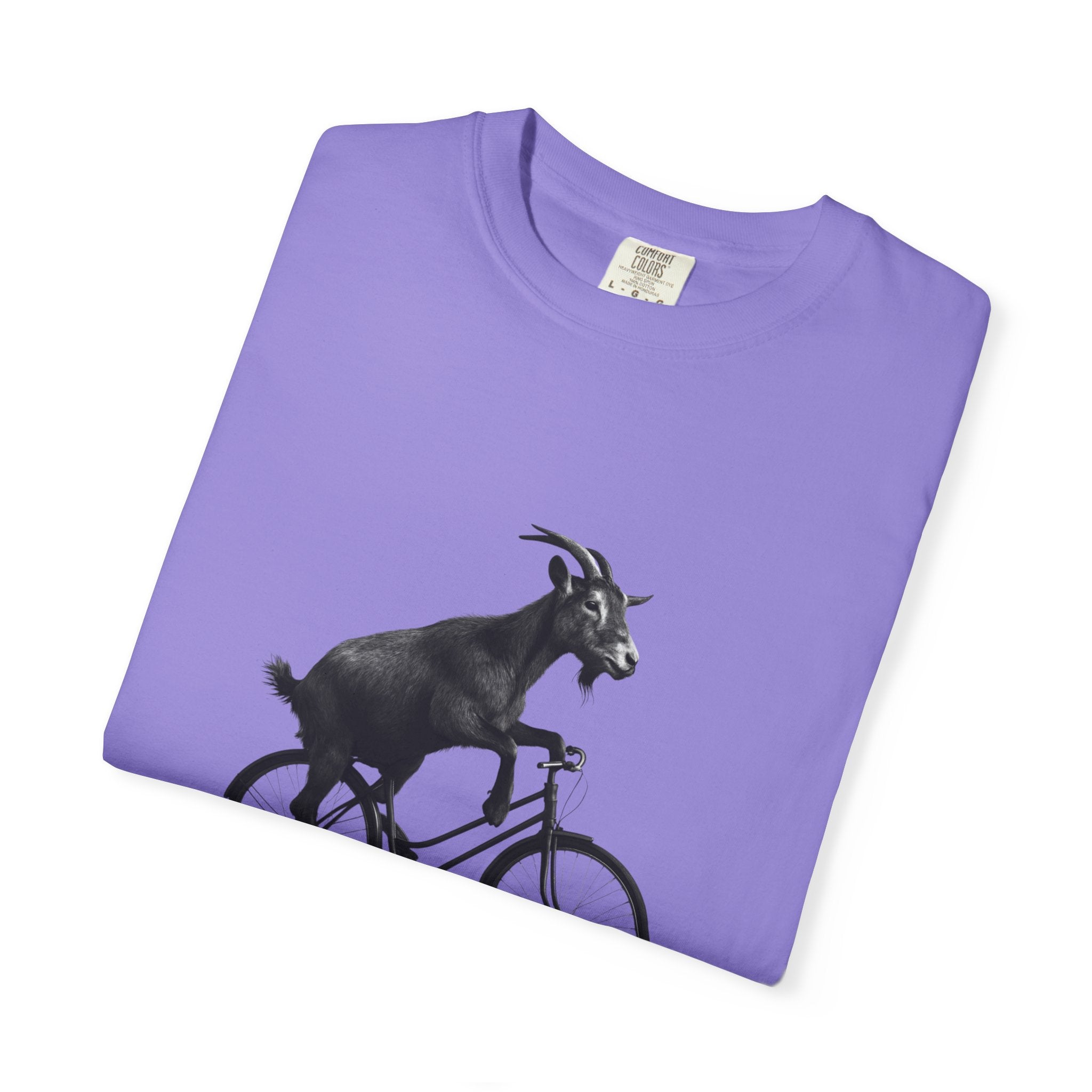 Goat Riding Bicycle T-shirt | Funny Animal Bike Tee