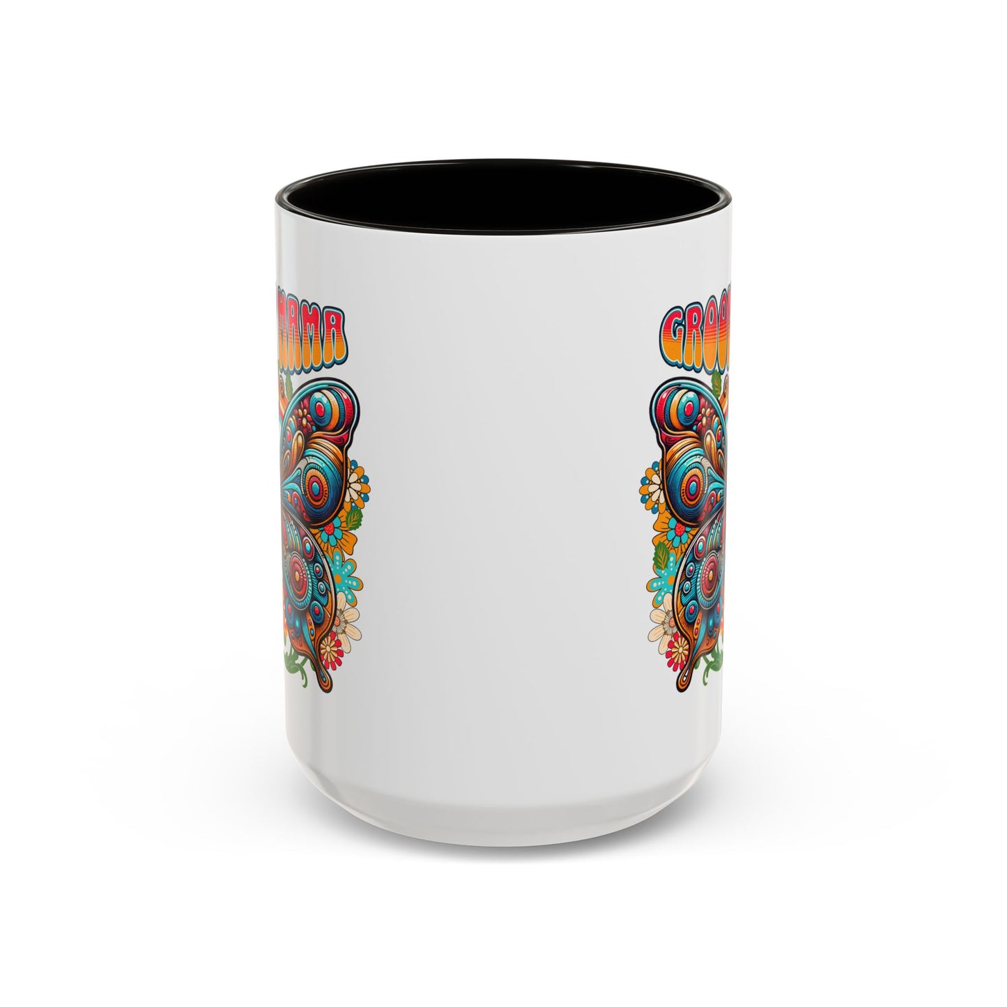 Groovy Mama Butterfly Mug | Retro Psychedelic Floral Design