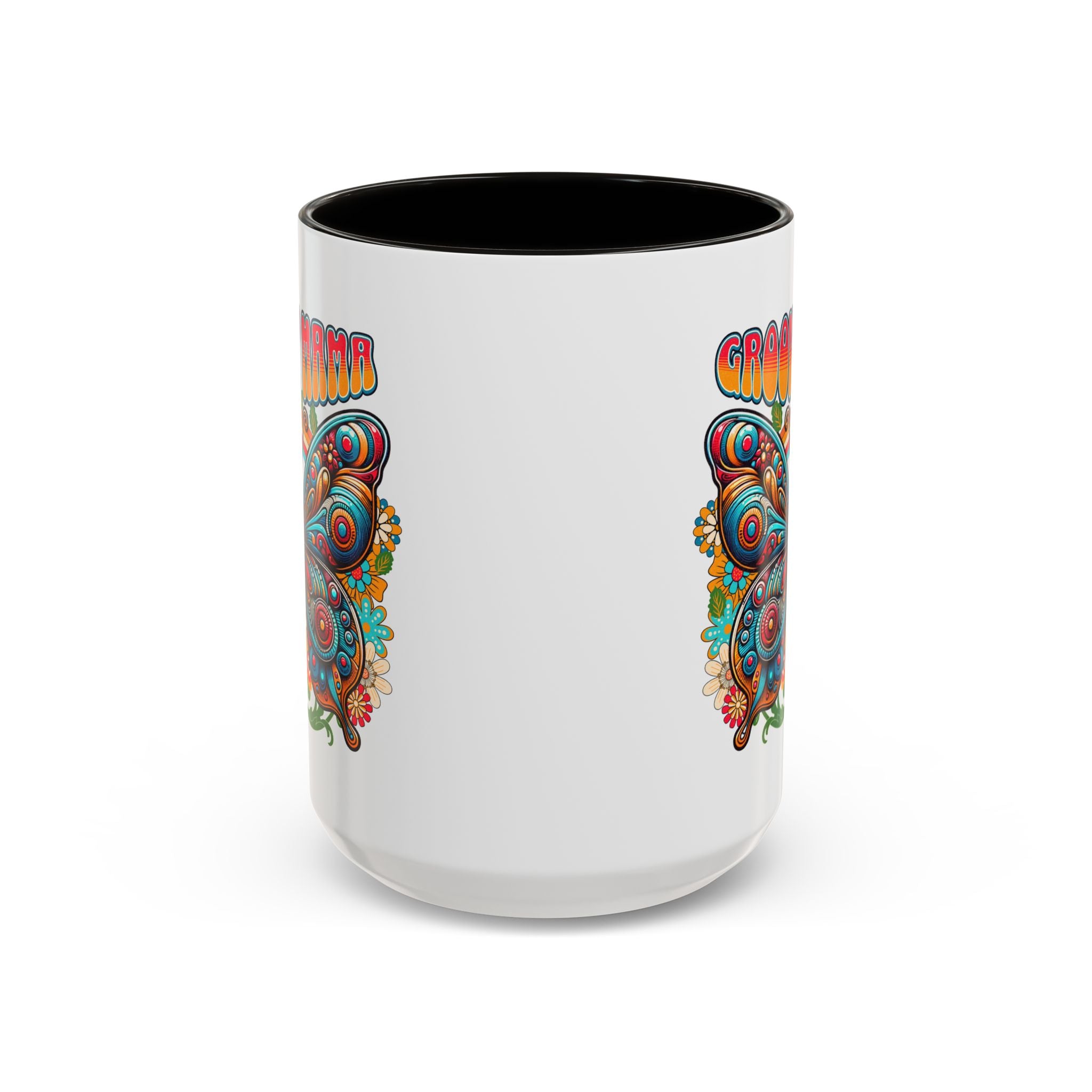 Groovy Mama Butterfly Mug | Retro Psychedelic Floral Design