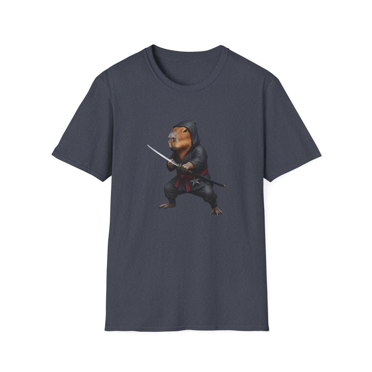 Stealthy Capybara Warrior T-Shirt | Zen Assassin Tactical Capy