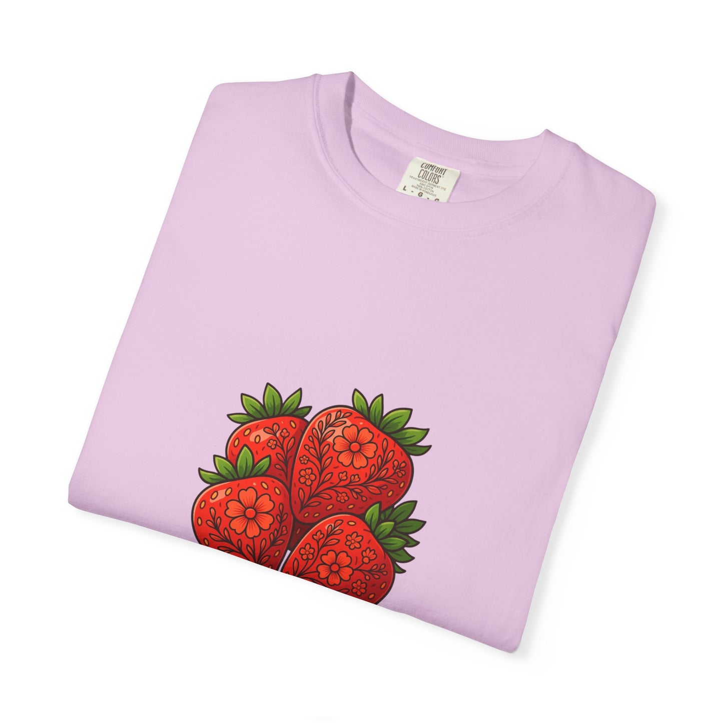 Strawberry Cluster T-shirt | Retro Floral Fruit Illustration