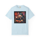 Sushi-Eating Cat T-Shirt | Neon Japanese Street Food Art