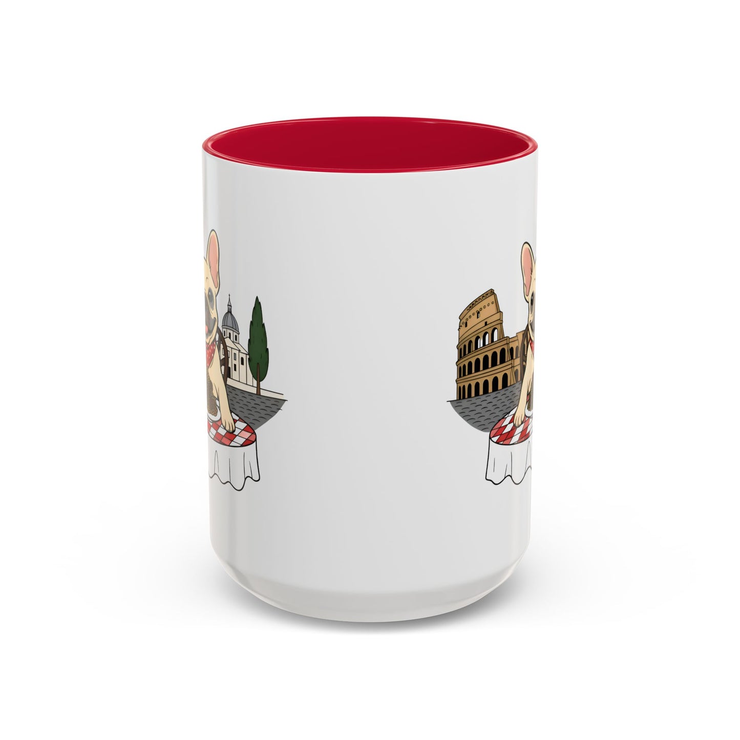 French Bulldog Pasta in Rome Mug | Ceramic Coffee Cup