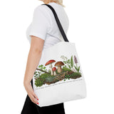 Vintage Mushroom Wildflower Specimen Study Tote Bag