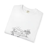 Stickman Golfer Illustration T-shirt | Golf Swing Minimalist Humor