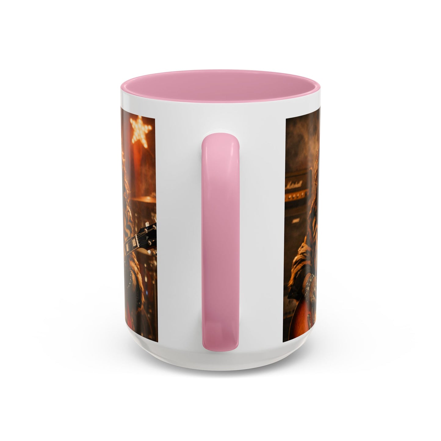 Rockstar Capybara with Guitar Mug | Color Accent Coffee Cup 11oz 15oz