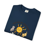 You Are My Sunshine Cat Illustration T-shirt | Cute Sun and Kittens