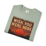 Wish You Were Here Sunset T-shirt | Vintage Sunset Graphic