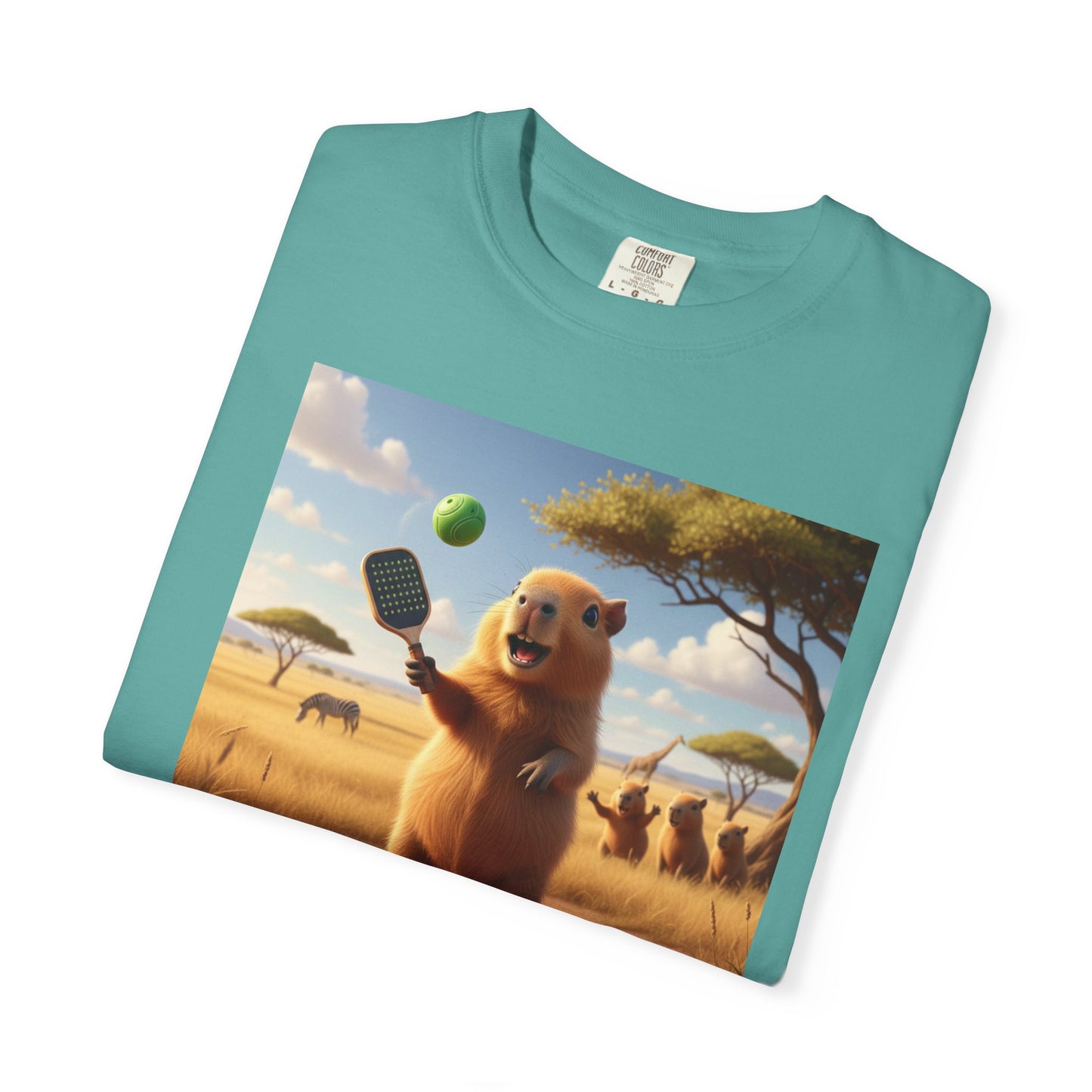 Capybara Pickleball T-shirt | Cute Animal Sports Meme