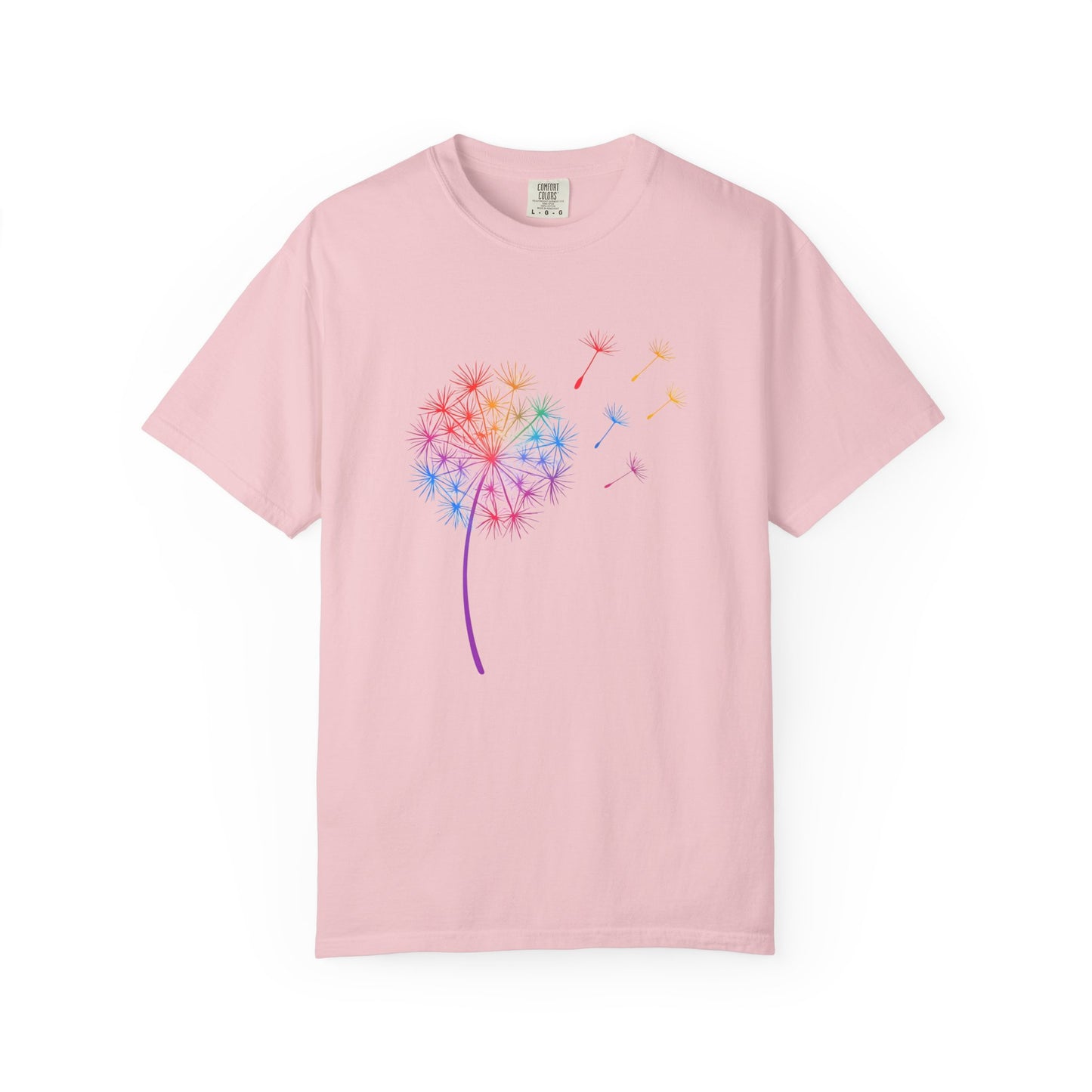 Rainbow Dandelion Tee | T-Shirt, Colorful Seed Puff Design