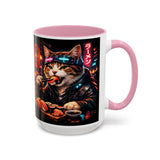 Cyberpunk Sushi Cat Mug | 11oz 15oz Ceramic Coffee Cup