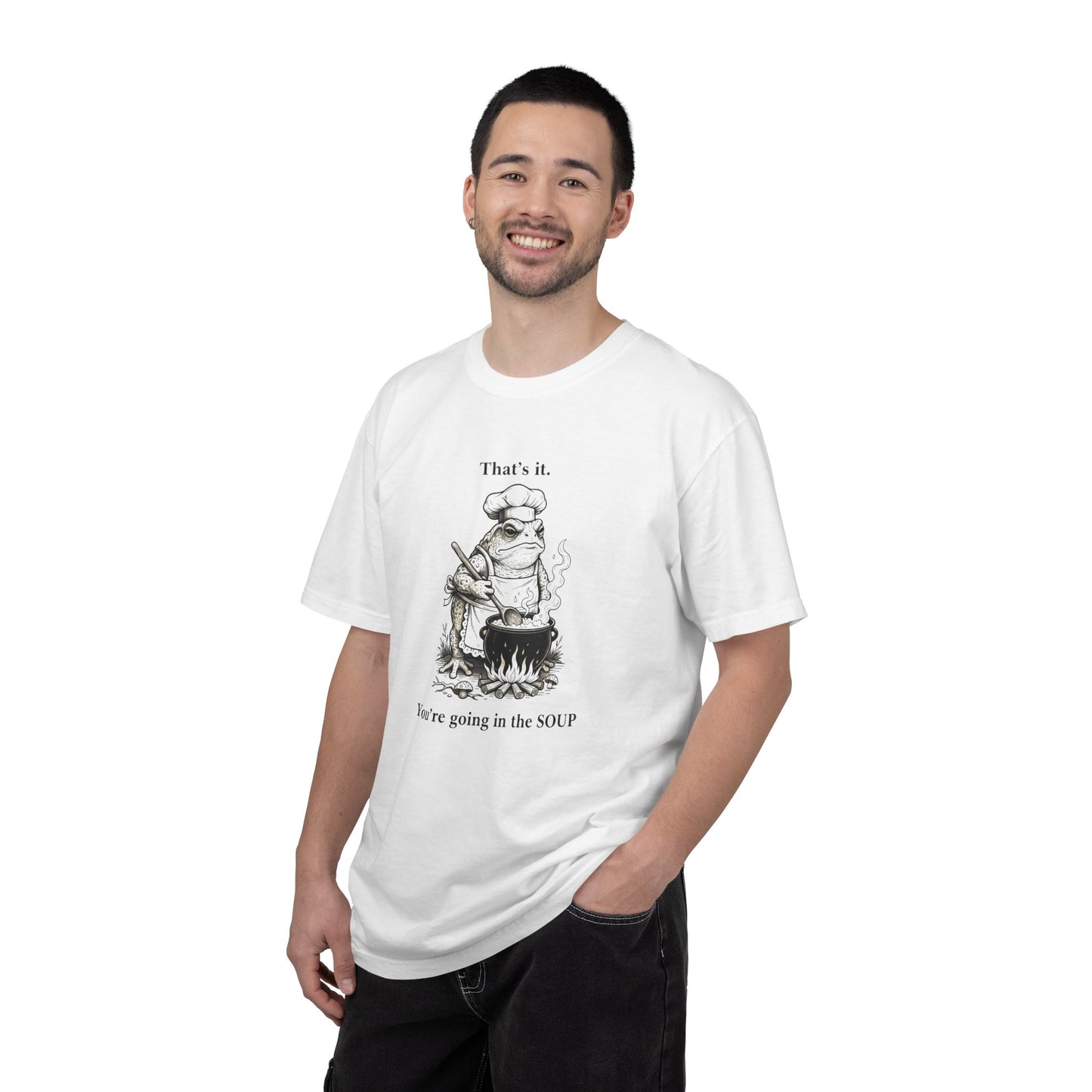 Funny Chef Frog Soup T-shirt | Toad Cooking Quote Tee