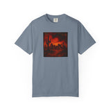 Red Desert Sunset T-shirt | Cactus Landscape, Moody Western Scene