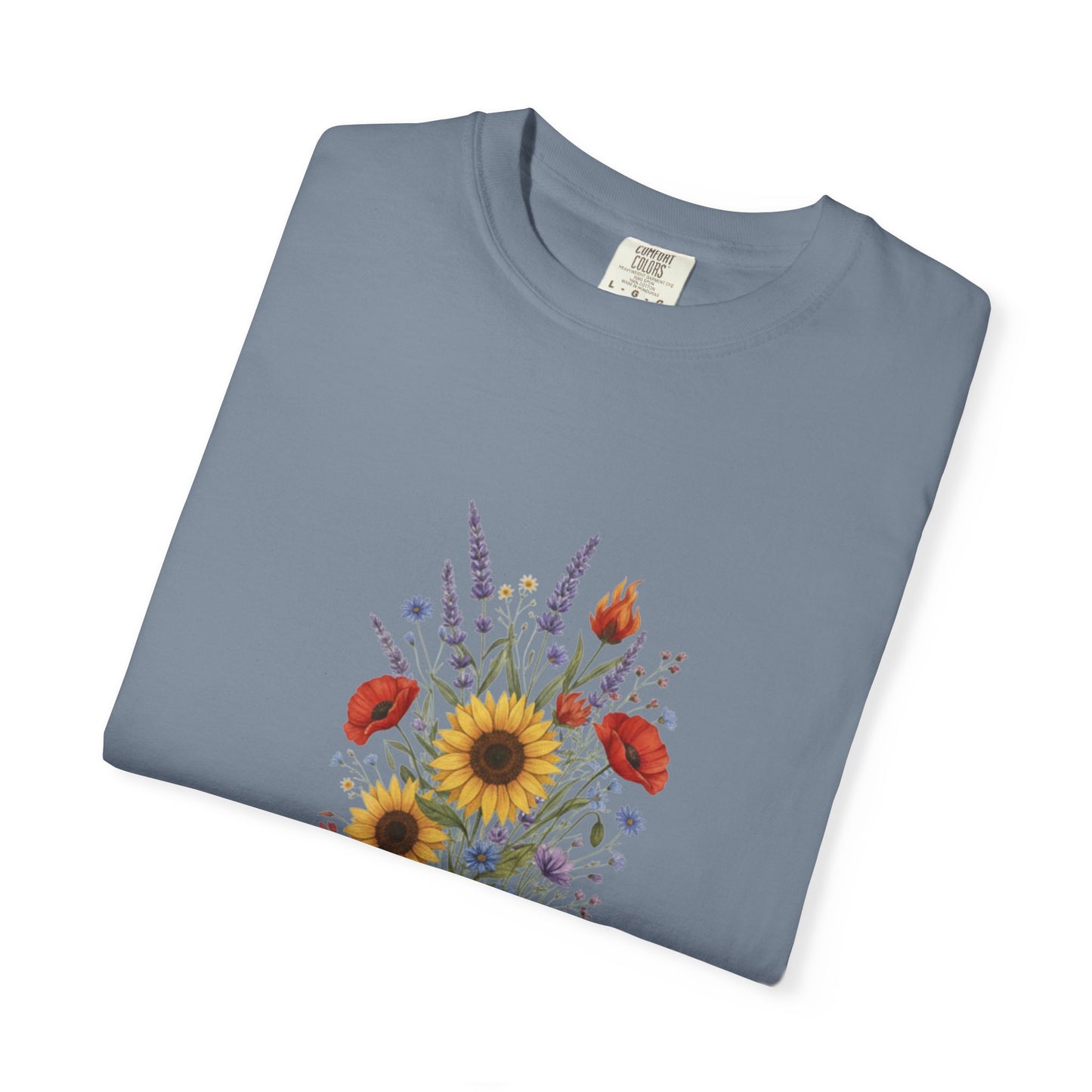 Sunflower and Wildflower Bouquet T-Shirt | Floral Botanical Garden Tee