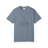 Funny Moose Riding Bike T-shirt | Novelty Animal Cycling Tee