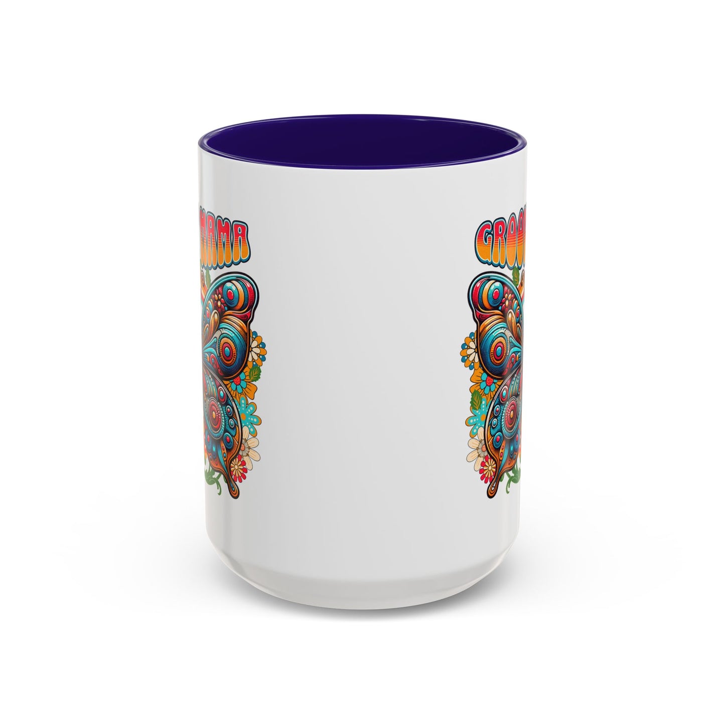 Groovy Mama Butterfly Mug | Retro Psychedelic Floral Design
