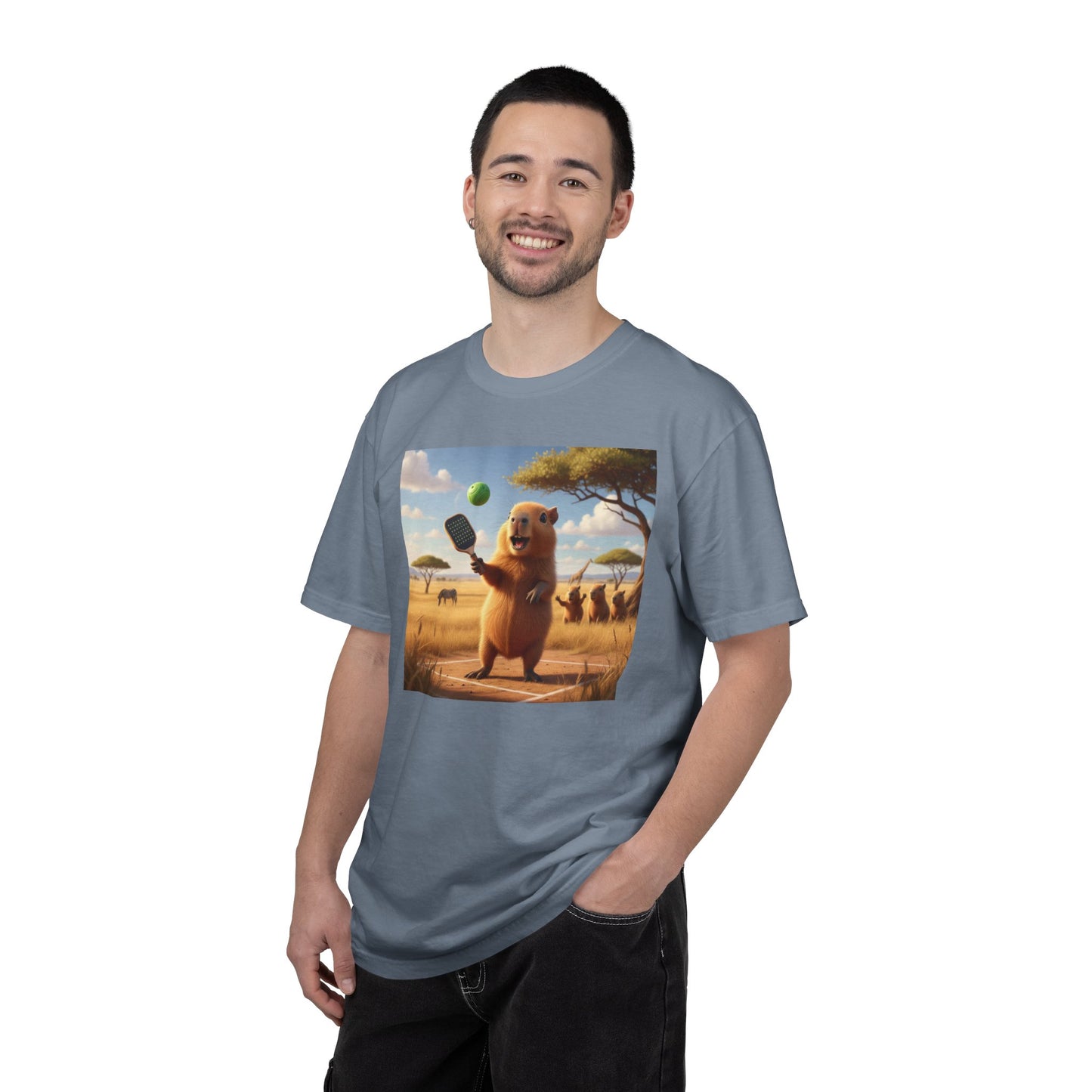 Capybara Pickleball T-shirt | Cute Animal Sports Meme